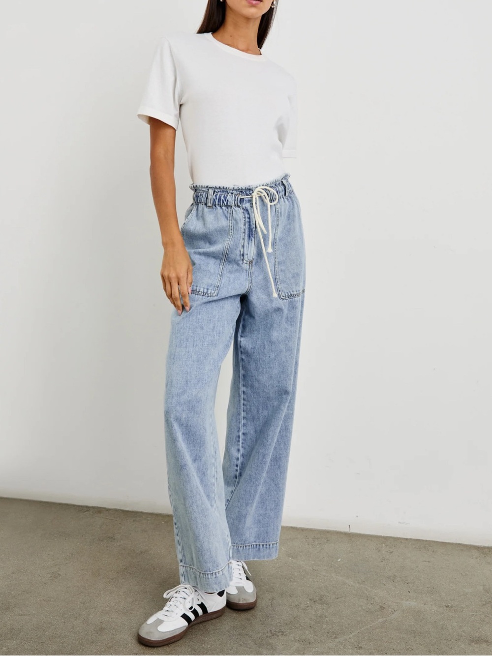 Rails Ryan Pant Faded Indigo Drawstring Jeans sz L